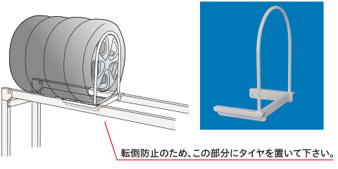 専用タイヤストッパー